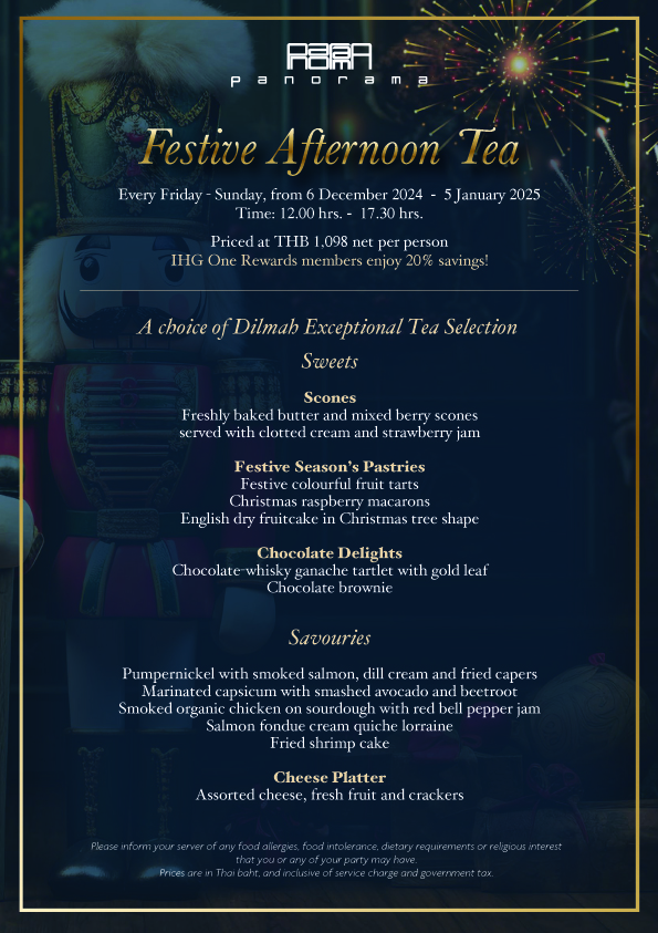 Festive Afternoon Tea At Holiday Inn Crowne Plaza Lumphini